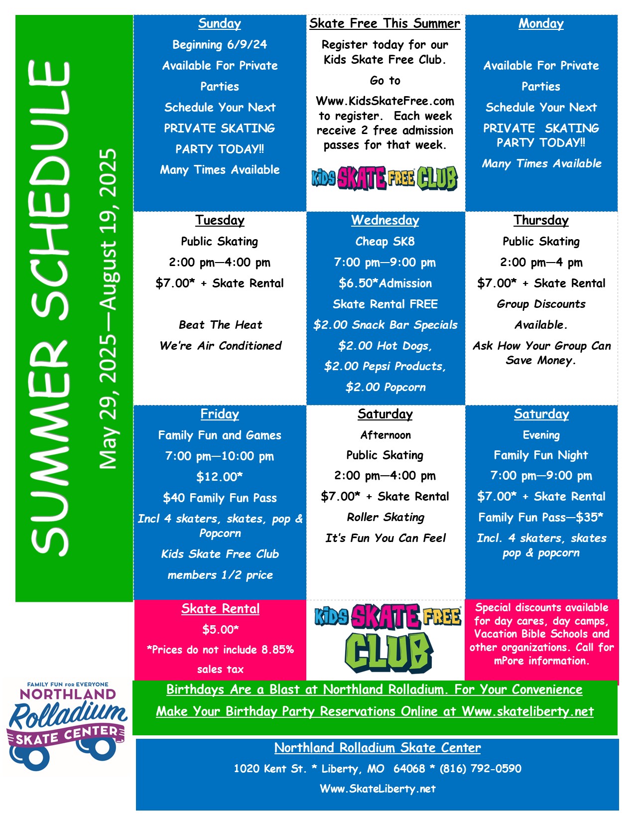 summer sked 25